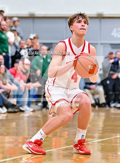 Thumbnail 2 in New Palestine vs. Pendleton Heights (IHSAA 4A Section 9 Semifinal) photogallery.