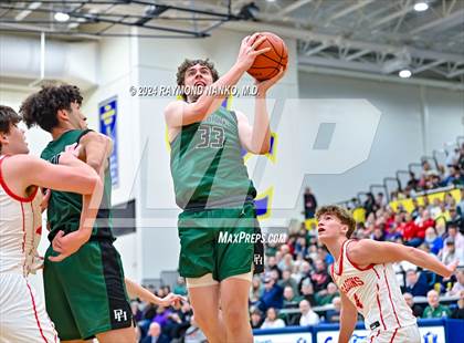 Thumbnail 2 in New Palestine vs. Pendleton Heights (IHSAA 4A Section 9 Semifinal) photogallery.