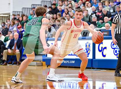 Thumbnail 2 in New Palestine vs. Pendleton Heights (IHSAA 4A Section 9 Semifinal) photogallery.