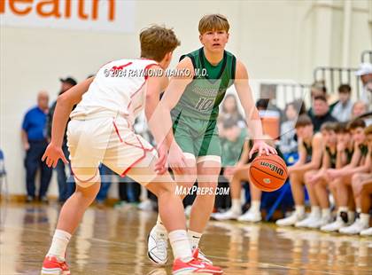 Thumbnail 2 in New Palestine vs. Pendleton Heights (IHSAA 4A Section 9 Semifinal) photogallery.