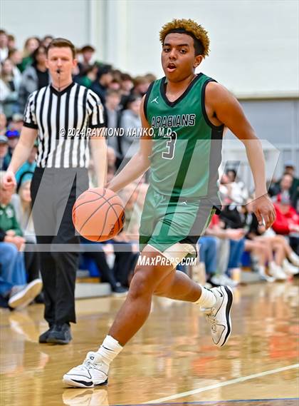 Thumbnail 1 in New Palestine vs. Pendleton Heights (IHSAA 4A Section 9 Semifinal) photogallery.