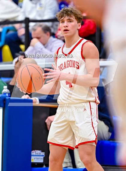 Thumbnail 2 in New Palestine vs. Pendleton Heights (IHSAA 4A Section 9 Semifinal) photogallery.