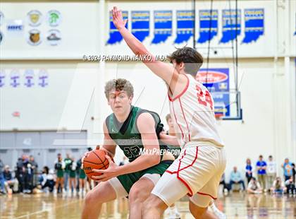 Thumbnail 2 in New Palestine vs. Pendleton Heights (IHSAA 4A Section 9 Semifinal) photogallery.