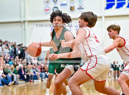 Thumbnail 2 in New Palestine vs. Pendleton Heights (IHSAA 4A Section 9 Semifinal) photogallery.