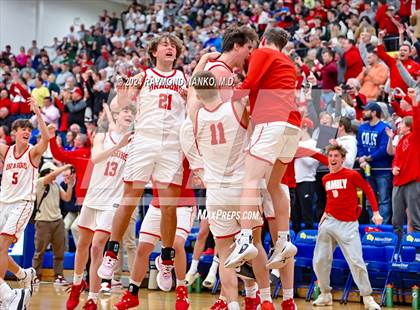 Thumbnail 3 in New Palestine vs. Pendleton Heights (IHSAA 4A Section 9 Semifinal) photogallery.