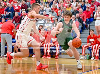 Thumbnail 2 in New Palestine vs. Pendleton Heights (IHSAA 4A Section 9 Semifinal) photogallery.