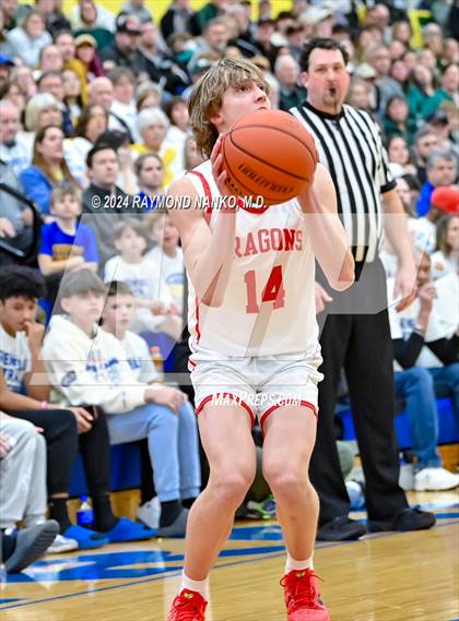 Thumbnail 2 in New Palestine vs. Pendleton Heights (IHSAA 4A Section 9 Semifinal) photogallery.