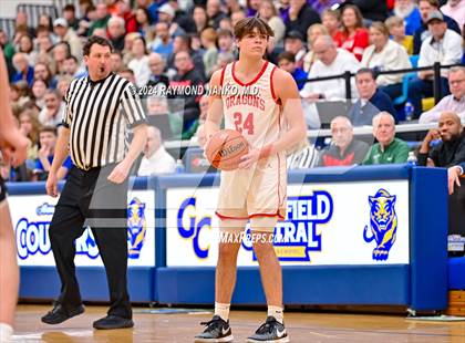 Thumbnail 2 in New Palestine vs. Pendleton Heights (IHSAA 4A Section 9 Semifinal) photogallery.
