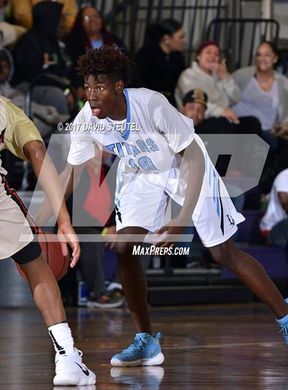 Thumbnail 1 in Salesian College Preparatory vs. Burbank (St. Hope Elite Classic) photogallery.