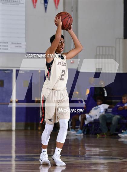 Thumbnail 3 in Salesian College Preparatory vs. Burbank (St. Hope Elite Classic) photogallery.