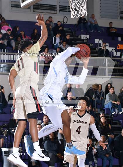 Thumbnail 1 in Salesian College Preparatory vs. Burbank (St. Hope Elite Classic) photogallery.