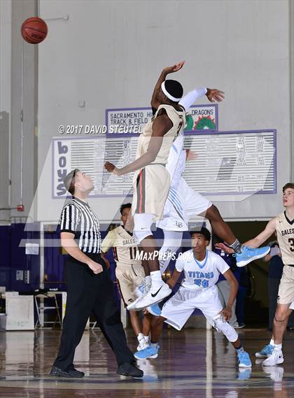 Thumbnail 1 in Salesian College Preparatory vs. Burbank (St. Hope Elite Classic) photogallery.