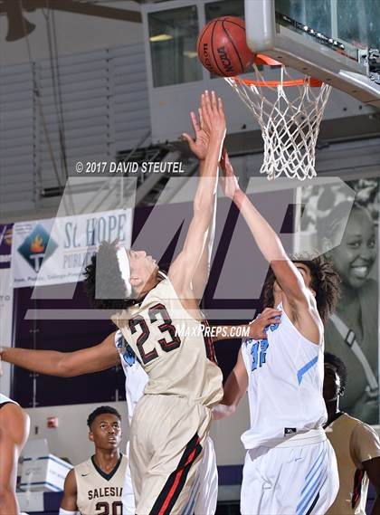 Thumbnail 1 in Salesian College Preparatory vs. Burbank (St. Hope Elite Classic) photogallery.