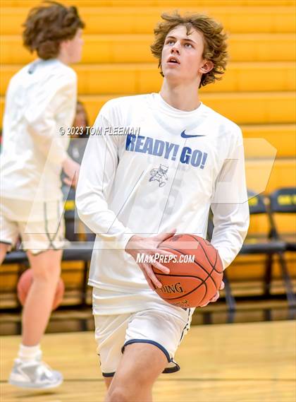 Thumbnail 2 in Olathe West vs Wyandotte (West Varsity Boy's Tournament) photogallery.