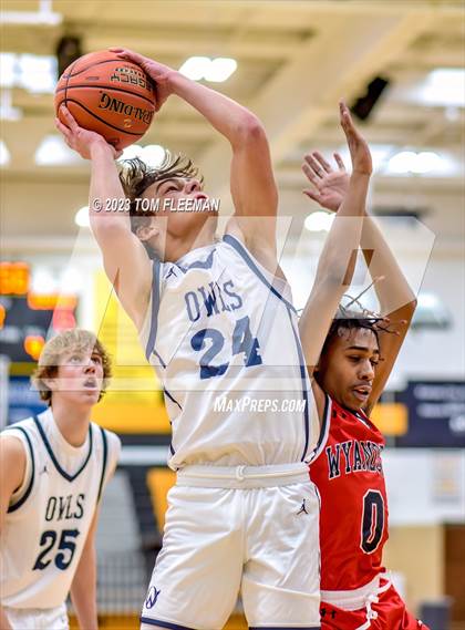 Thumbnail 2 in Olathe West vs Wyandotte (West Varsity Boy's Tournament) photogallery.