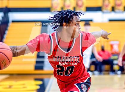Thumbnail 3 in Olathe West vs Wyandotte (West Varsity Boy's Tournament) photogallery.