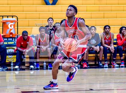 Thumbnail 2 in Olathe West vs Wyandotte (West Varsity Boy's Tournament) photogallery.