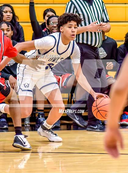 Thumbnail 2 in Olathe West vs Wyandotte (West Varsity Boy's Tournament) photogallery.