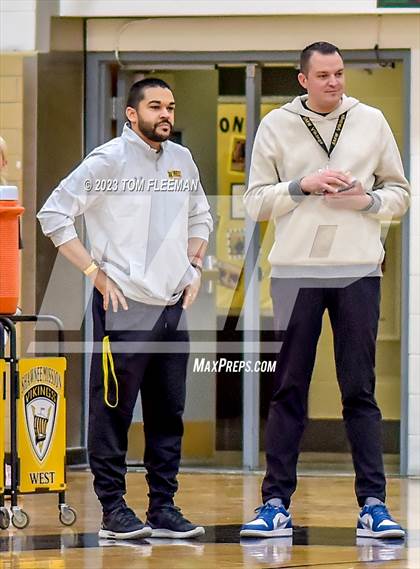 Thumbnail 1 in Olathe West vs Wyandotte (West Varsity Boy's Tournament) photogallery.