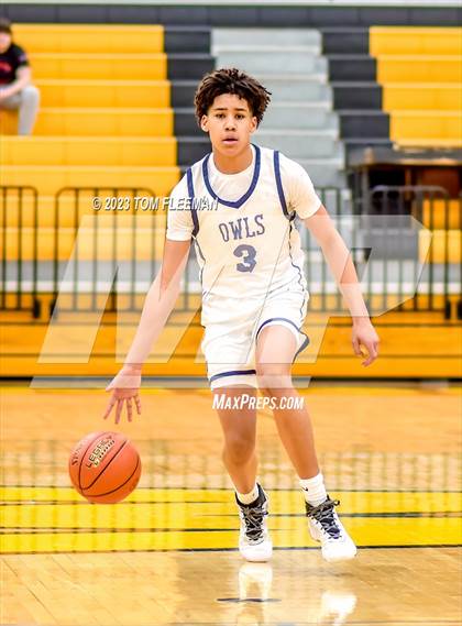 Thumbnail 3 in Olathe West vs Wyandotte (West Varsity Boy's Tournament) photogallery.