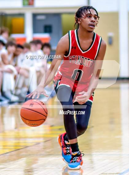 Thumbnail 2 in Olathe West vs Wyandotte (West Varsity Boy's Tournament) photogallery.
