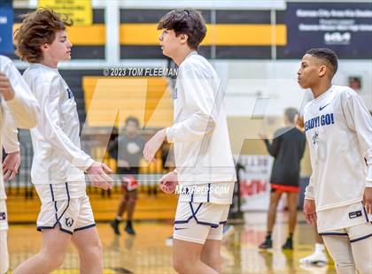 Thumbnail 3 in Olathe West vs Wyandotte (West Varsity Boy's Tournament) photogallery.