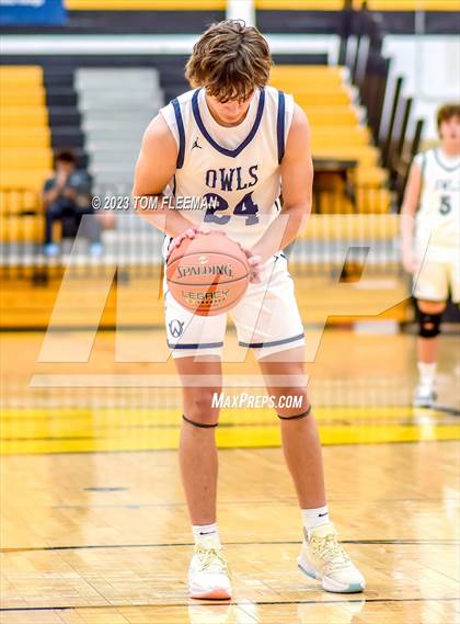 Thumbnail 3 in Olathe West vs Wyandotte (West Varsity Boy's Tournament) photogallery.
