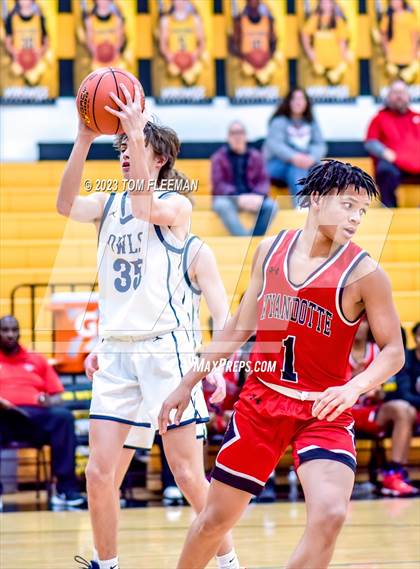Thumbnail 1 in Olathe West vs Wyandotte (West Varsity Boy's Tournament) photogallery.