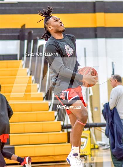 Thumbnail 2 in Olathe West vs Wyandotte (West Varsity Boy's Tournament) photogallery.