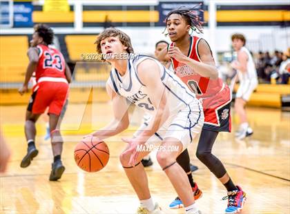 Thumbnail 3 in Olathe West vs Wyandotte (West Varsity Boy's Tournament) photogallery.