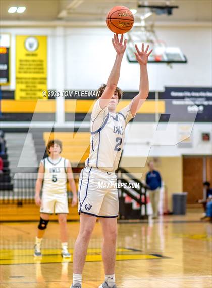 Thumbnail 1 in Olathe West vs Wyandotte (West Varsity Boy's Tournament) photogallery.