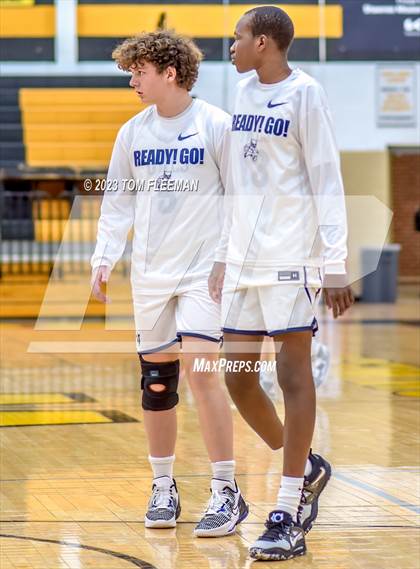Thumbnail 2 in Olathe West vs Wyandotte (West Varsity Boy's Tournament) photogallery.