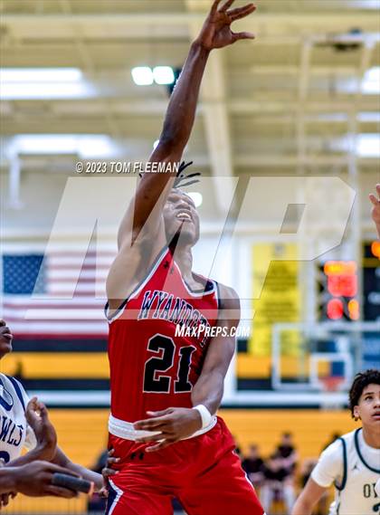 Thumbnail 3 in Olathe West vs Wyandotte (West Varsity Boy's Tournament) photogallery.