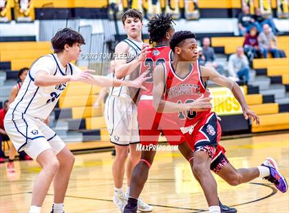 Thumbnail 1 in Olathe West vs Wyandotte (West Varsity Boy's Tournament) photogallery.