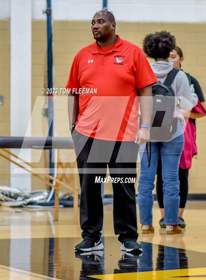 Thumbnail 3 in Olathe West vs Wyandotte (West Varsity Boy's Tournament) photogallery.