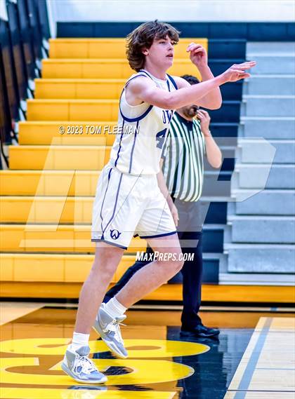 Thumbnail 2 in Olathe West vs Wyandotte (West Varsity Boy's Tournament) photogallery.