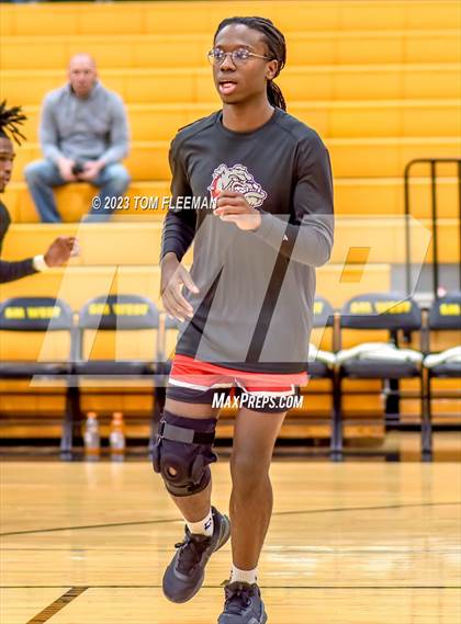 Thumbnail 1 in Olathe West vs Wyandotte (West Varsity Boy's Tournament) photogallery.