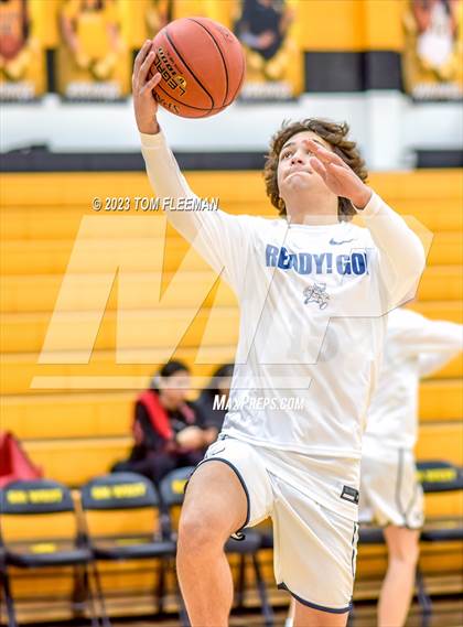 Thumbnail 3 in Olathe West vs Wyandotte (West Varsity Boy's Tournament) photogallery.