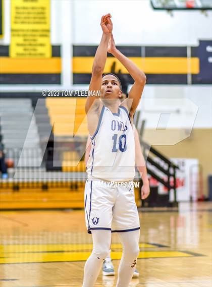 Thumbnail 2 in Olathe West vs Wyandotte (West Varsity Boy's Tournament) photogallery.