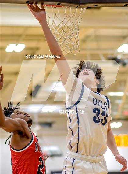 Thumbnail 2 in Olathe West vs Wyandotte (West Varsity Boy's Tournament) photogallery.