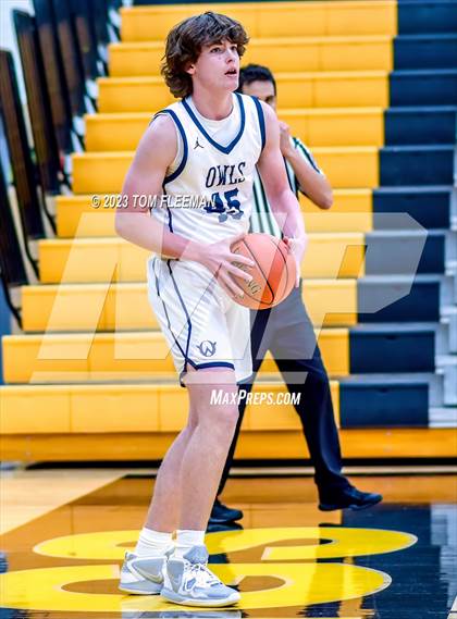 Thumbnail 3 in Olathe West vs Wyandotte (West Varsity Boy's Tournament) photogallery.
