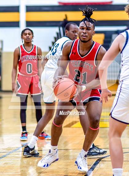 Thumbnail 3 in Olathe West vs Wyandotte (West Varsity Boy's Tournament) photogallery.