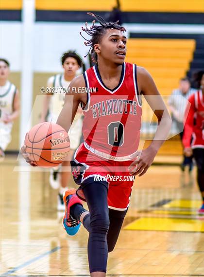 Thumbnail 1 in Olathe West vs Wyandotte (West Varsity Boy's Tournament) photogallery.