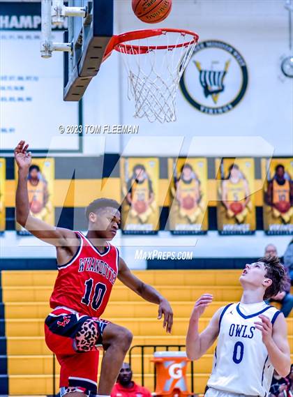 Thumbnail 1 in Olathe West vs Wyandotte (West Varsity Boy's Tournament) photogallery.