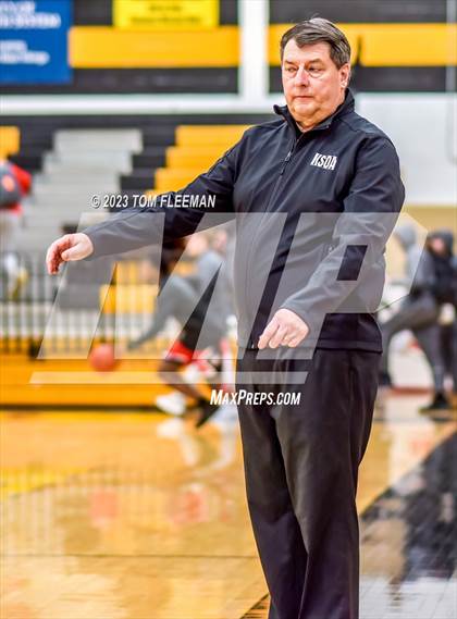 Thumbnail 2 in Olathe West vs Wyandotte (West Varsity Boy's Tournament) photogallery.