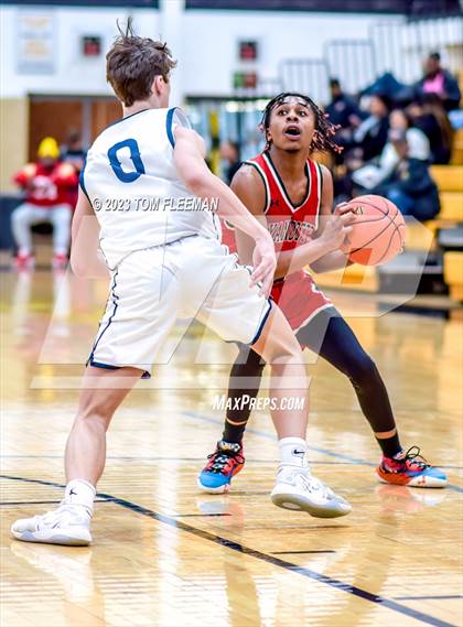 Thumbnail 3 in Olathe West vs Wyandotte (West Varsity Boy's Tournament) photogallery.