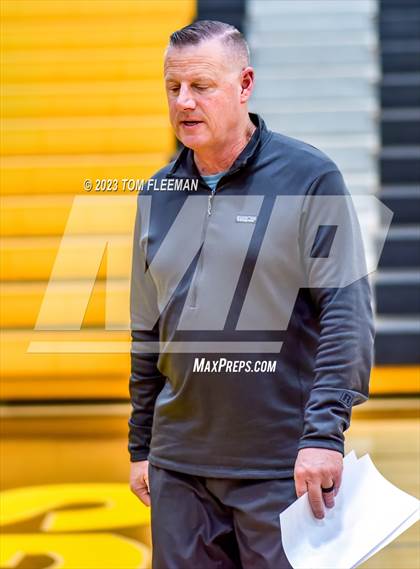 Thumbnail 3 in Olathe West vs Wyandotte (West Varsity Boy's Tournament) photogallery.