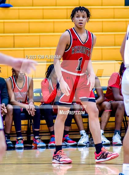 Thumbnail 2 in Olathe West vs Wyandotte (West Varsity Boy's Tournament) photogallery.