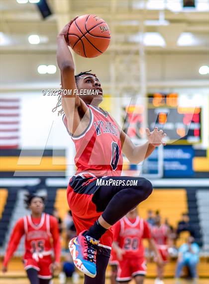Thumbnail 3 in Olathe West vs Wyandotte (West Varsity Boy's Tournament) photogallery.
