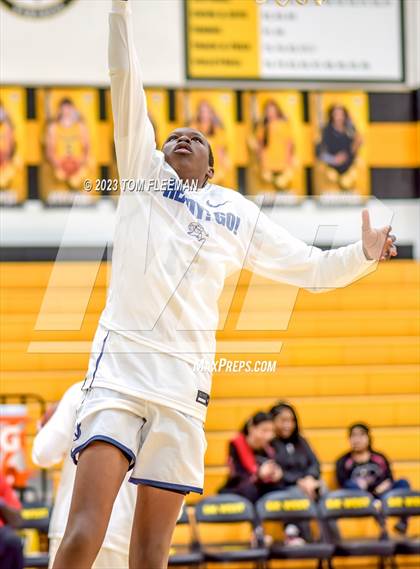 Thumbnail 3 in Olathe West vs Wyandotte (West Varsity Boy's Tournament) photogallery.